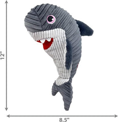 KONG Cuteseas Rufflez Soft Ridged Plush Dog Toy (Shark)