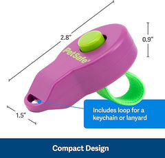 PetSafe Clik-R Dog Training Clicker - Positive Behavior Reinforcer for Pets - All Ages, Puppy and Adult Dogs - Use to Reward and Train - Training Guide Included
