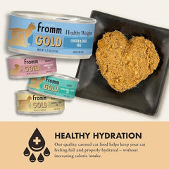 Fromm Healthy Weight Gold Chicken & Duck Pate Cat Food - Premium Wet Cat Food - Chicken Recipe - Case of (12) 5.5 oz Cans