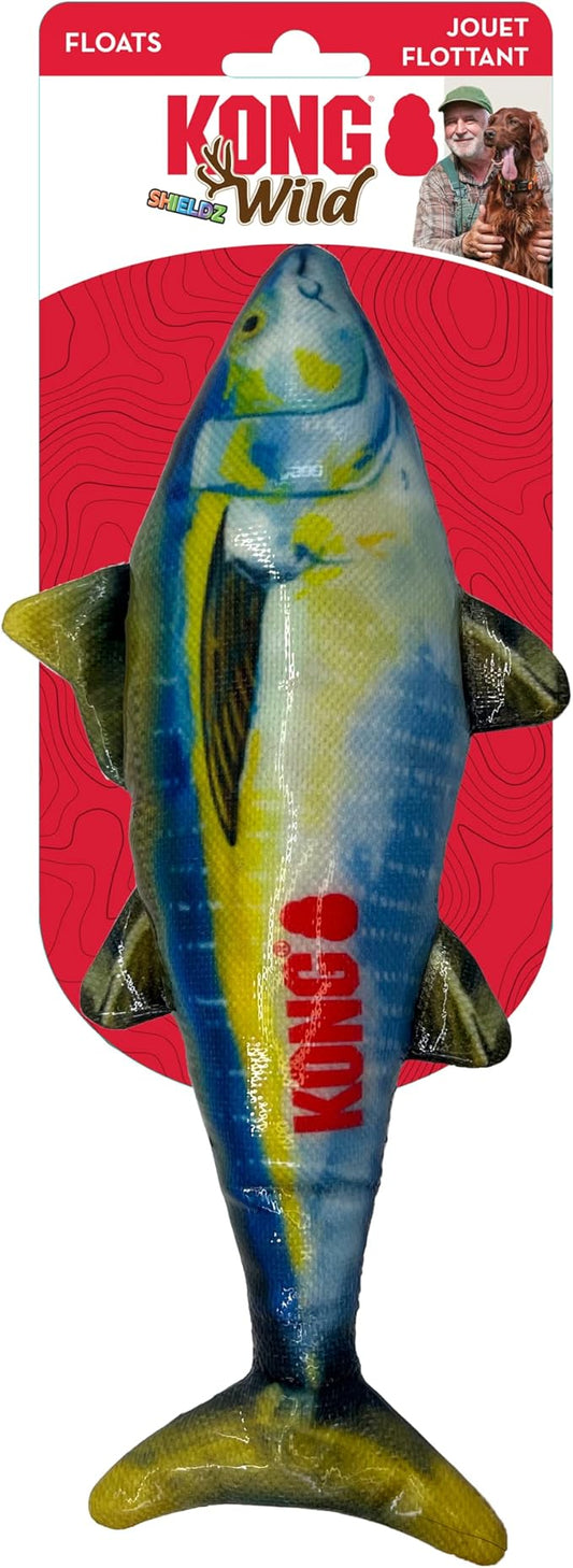 KONG Wild Shield Fish Shaped Dog Toy for Medium Breeds (Tuna)