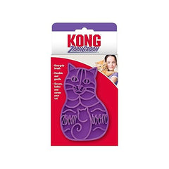 KONG Cat ZoomGroom Brush - Soft Rubber Grooming Tool for Brushing, Massaging, Bathing, and Reducing Hairballs