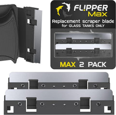 Flipper Cleaner FL!PPER Aquarium Algae Remover for Fish Tank Cleaner Replacement Blades, Pack of 2 - Glass Scraper Blades for Cleaning Kits - Water Cleaning Accessory