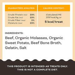 Primal Beef Jerky Dog Treats Made with Beef Bone Broth, Give Pieces a Chance, Training Treat for Dogs, 4 oz