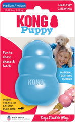 KONG Puppy - Natural Teething Rubber Chew Toy for Dogs - Stuffable Dog Toy for Extended Playtime - Chew & Fetch Toy for Puppies