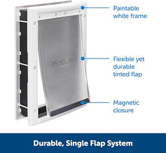 PetSafe Never Rust Plastic Doggie Door for Install in Interior and Exterior Doors or Walls, Paintable, Easy Install, Closing Panel Included