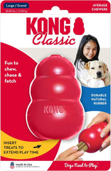 KONG Classic Stuffable Dog Toy - Fetch & Chew Toy for Dogs - Treat-Filling Capabilities & Erratic Bounce for Extended Play Time - Durable Natural Rubber Material