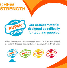 Nylabone Ring Bone Chew Toy for Puppies, Puppy Teething Toys, Puppy Enrichment Toys, Chicken Flavor