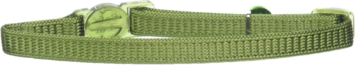 Safe Cat Adjustable Breakaway Collar with Bells, Palm Green