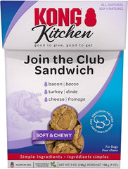 KONG Kitchen Soft & Chewy Join The Club Sandwich Dog Treat