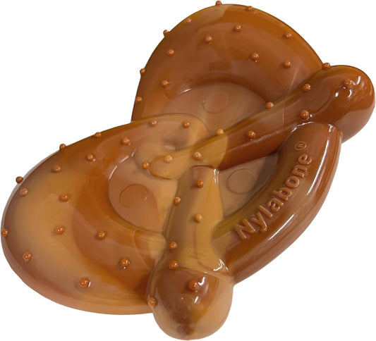 Nylabone Pretzel Power Chew Toy for Dogs, Dog Toys for Aggressive Chewers, Bacon & Peanut Butter Flavor, X-Large Dogs - 50+ lbs, 1 Count