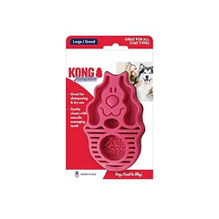 KONG Zoom Groom Dog Grooming Brush, Raspberry