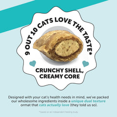 Calming Chews for Cats - Cat Anxiety Relief + Helps Reduce Stress - Behavioral Support & Promotes Relaxation for Travel, Boarding, Vet Visits, Separation Anxiety - Chicken (30-Day Supply)