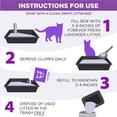 Arm & Hammer Forever Fresh Clumping Cat Litter Lavender, MultiCat With 20% More Lavender Freshness, Pet Friendly With Essential Oils