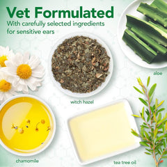 HERO PET Vet's Best Dog Ear Cleaner Kit - Multi-Symptom Ear Relief - Wash & Dry Treatment - Alcohol-free
