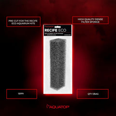 Aquatop Recife Eco Series Replacement Filter Sponge - 24 & 40 Gal – High-Efficiency Aquarium Filter Foam - Easy to Install and Maintain - RC24ECO-RFS