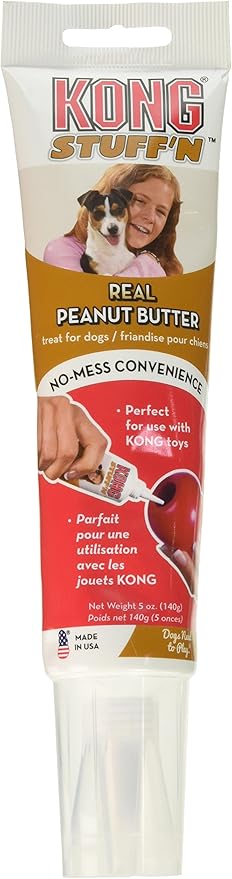 KONG - Peanut Butter Paste - Dog Treat with Real Ingredients, Great for Mess Free Stuffing Rubber Toys