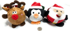 Petsport USA Holiday Plush Squeak Ball Dog Toy Assorted, 1ea/4.5 in