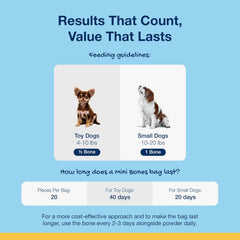 NaturVet Proden PlaqueOff Sytem Mini Dental Care Bones - Peanut Butter Banana - 12 oz, Brown