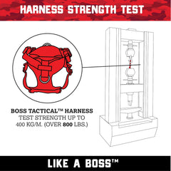 Boss Dog Tactical Harness, Red