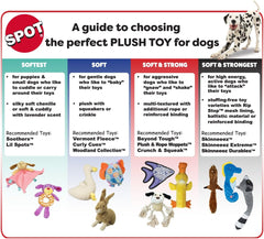 SPOT Dura-Fused Leather Small Bone – Real Leather & Jute Fabric, Double-Stitched & Durable, Squeaky Interactive Chew Toy for Moderate Chewers, Small & Medium Dogs, Soft Stuffed Fetch Toy