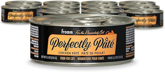 Fromm Perfectly Pâté Chicken Pate Cat Food - Premium Wet Cat Food - Chicken Recipe - Case of (12) 5.5 oz Cans