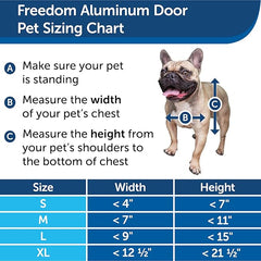 PetSafe Freedom Aluminum Pet Door for Dogs and Cats - Solid Durable Frame - Large, White, Tinted Flexible Vinyl Flap - Includes Closing Panel