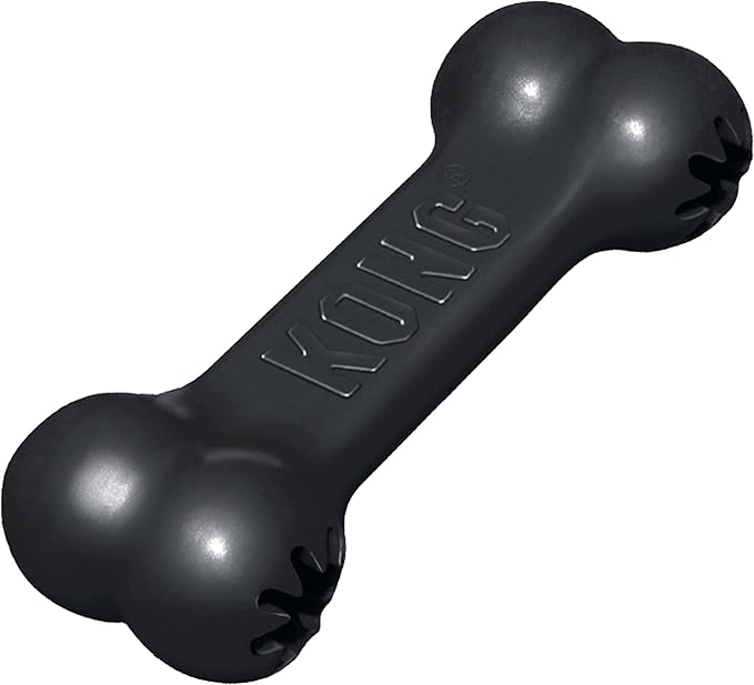 Kong - Extreme Goodie Bone™ - Durable Rubber Dog Bone for Power Chewers, Black