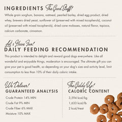 Premium Crunchy Dog Treats - Banana Recipe.