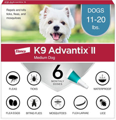 Elanco K9 Advantix II Dog Vet-Recommended Flea, Tick & Mosquito Treatment & Prevention | 6-Mo Supply