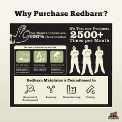 Redbarn All-Natural Beef Cheek Rolls for Dogs, Grain-Free Cow Cheeks are Naturally Rich in Collagen(Chicken & Carrot)