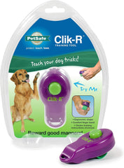 PetSafe Clik-R Dog Training Clicker - Positive Behavior Reinforcer for Pets - All Ages, Puppy and Adult Dogs - Use to Reward and Train - Training Guide Included