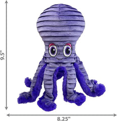 KONG Cuteseas Rufflez Soft Ridged Plush Dog Toy (Octopus)