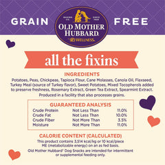 Old Mother Hubbard Wellness All the Fixins Dog Biscuits, Natural, Training Treats, Turkey & Sweet Potato Flavor, Mini Size (16 Ounce Bag)