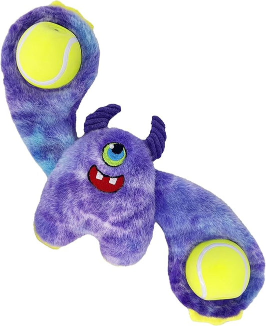 KONG Woozles Monster Tennis Balls Plush Assorted Colors Dog Toy