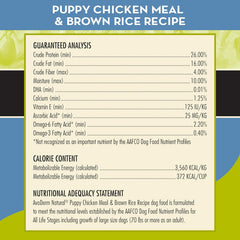 AvoDerm Puppy Dry Dog Food, DHA For Brain & Eye Development, Chicken & Brown Rice Formula, 26lb bag