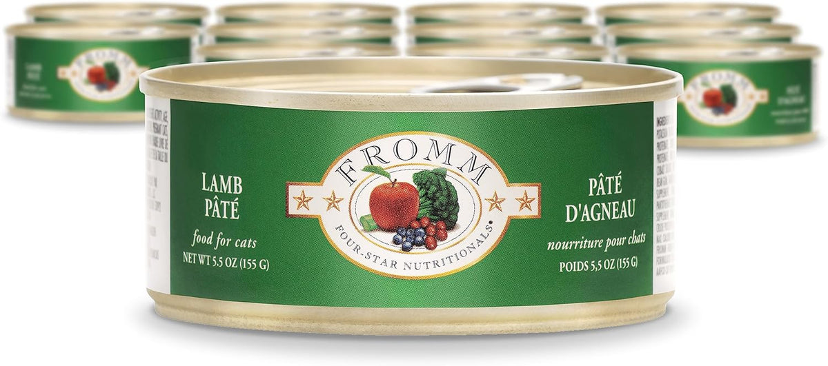 Fromm Four-Star Nutritionals Lamb Pate Cat Food - Premium Wet Cat Food - Lamb Recipe - Case of (12) 5.5 oz Cans