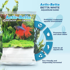 White Aquarium Gravel - 1 lb - Natural Freshwater Substrate with Beneficial Elements - Instant Cycling, Easy Maintenance
