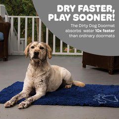 Dog Gone Smart Dirty Dog Doormat - Fast Drying Rug with Super Gripper Backing for Clean Floors - Super Absorbent and Machine Washable Mat for Muddy Paws 60In X 30 in