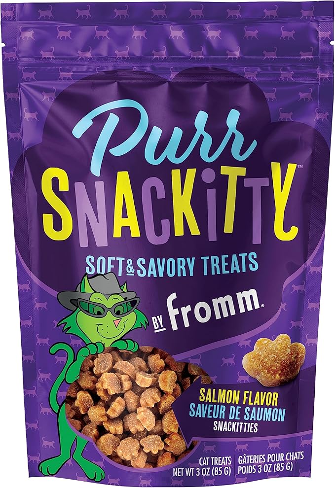 Fromm PurrSnackitty Salmon Flavor Snackitties Treats - Premium Soft & Savory Cat Treats - 3 oz