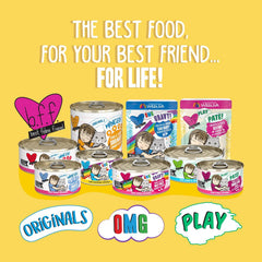 Weruva B.F.F. OMG - Best Feline Friend Oh My Gravy!, Chicken & Salmon Shine Bright with Chicken & Salmon in Gravy