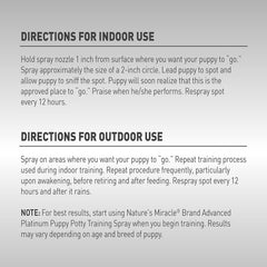 Nature’s Miracle Advanced Platinum Puppy Potty Training Spray, Dog Training Aid
