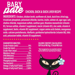 Tiki Cat Baby Pate, Wet Cat Food, Chicken, Duck & Duck Liver