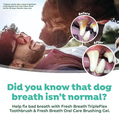 TropiClean Fresh Breath TripleFlex Toothbrush for Large Dogs  | 360-Degree Toothbrush |