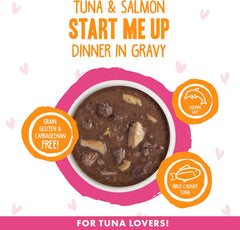 Weruva B.F.F. OMG - Best Feline Friend Oh My Gravy!, Tuna & Salmon Start Me Up with Tuna & Salmon