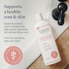 Veterinary Formula Clinical Care Hot Spot & Itch Relief Medicated Shampoo for Dogs and Cats – Helps Alleviate Sensitive Skin, Scratching, and Licking of Coat