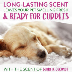 TropiClean Dog Wipes for Paws, Butt, Face, and Body, Anytime Cleaning and Deodorizing Pet Wipes, Safe for Licking, Berry Scent, Cat Safe 100 count