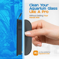 Flipper Cleaner FL!PPER Flipper Cleaner Float - 2-in-1 Floating Magnetic Aquarium Glass Cleaner - Fish Tank Cleaner - Scrubber & Scraper Aquarium Cleaning Tools - Floating Fish Tank Cleaner