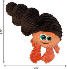 KONG Cuteseas Rufflez Soft Ridged Plush Dog Toy (Hermit Crab)