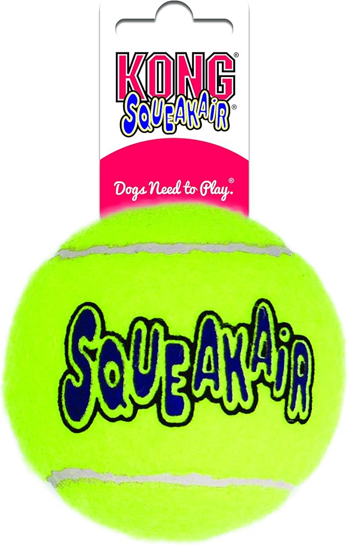 KONG Squeakair Balls, Dog Toy Premium Squeak Tennis Balls