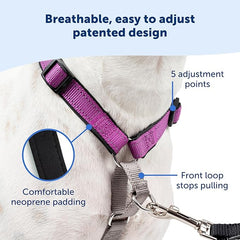 PetSafe 3 in 1 Dog Harness - No Pull Solution for Dogs - Reflective Dog Harness - Front D-Ring Clip Helps Stop Pulling - Comfortable Padded Straps - Top Handle Enhances Control